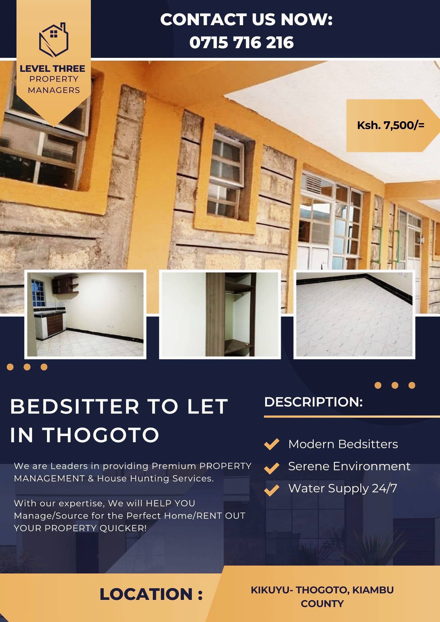 Bedsitter To Let In Thogoto